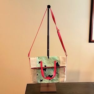 Fossil canvas tote crossbody bag